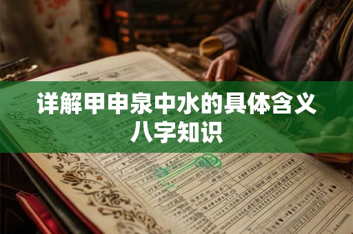 详解甲申泉中水的具体含义八字知识