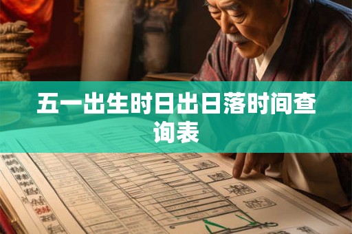 五一出生时日出日落时间查询表