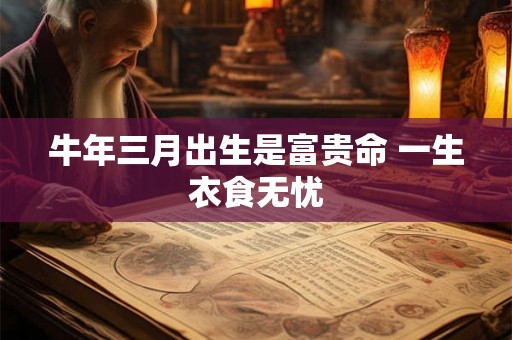 牛年三月出生是富贵命 一生衣食无忧