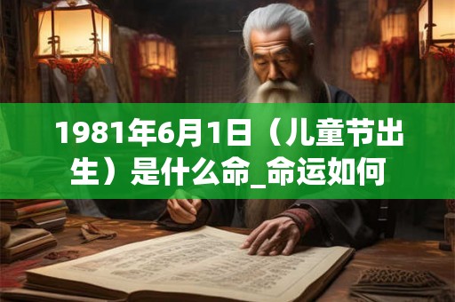1981年6月1日(儿童节出生)是什么命_命运如何 1981年6月1日(儿童节出生)是什么命_命运如何