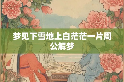 梦见下雪地上白茫茫一片周公解梦
