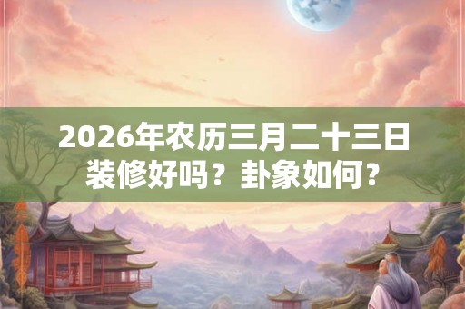 2026年农历三月二十三日装修好吗？卦象如何？