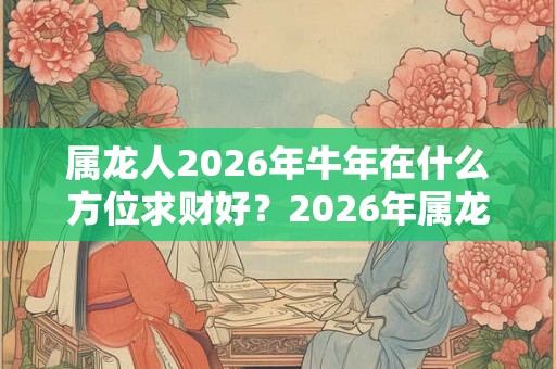 属龙人2026年牛年在什么方位求财好?2026年属龙人财富运势如何? 属龙人2026年牛年在什么方位求财好?2026年属龙人财富运势如何?