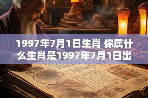 1997年7月1日生肖 你属什么生肖是1997年7月1日出生的吗