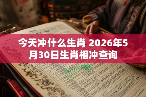 今天冲什么生肖 2026年5月30日生肖相冲查询