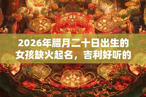 2026年腊月二十日出生的女孩缺火起名，吉利好听的名字大全