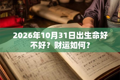 2026年10月31日出生命好不好？财运如何？