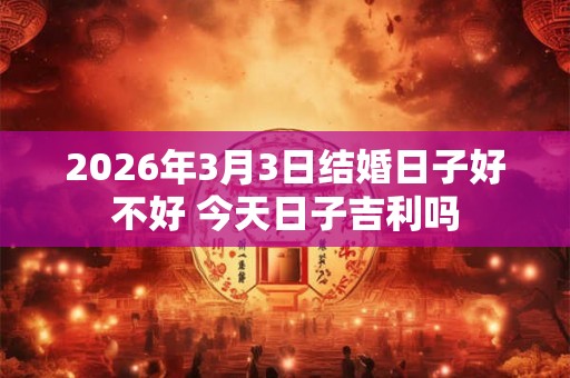 2026年3月3日结婚日子好不好 今天日子吉利吗