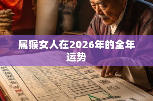 属猴女人在2026年的全年运势