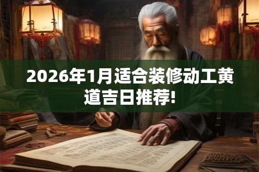 2026年1月适合装修动工黄道吉日推荐!