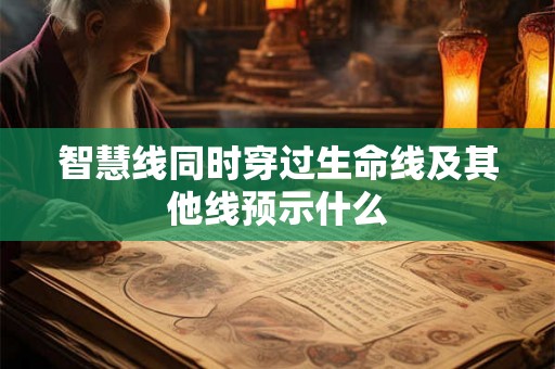 智慧线同时穿过生命线及其他线预示什么