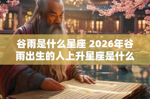 谷雨是什么星座 2026年谷雨出生的人上升星座是什么