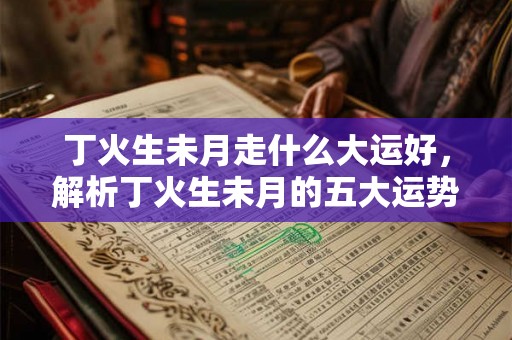 丁火生未月走什么大运好，解析丁火生未月的五大运势