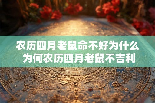 农历四月老鼠命不好为什么 为何农历四月老鼠不吉利