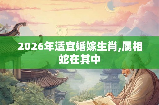 2026年适宜婚嫁生肖,属相蛇在其中