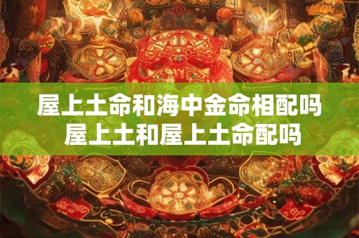 屋上土命和海中金命相配吗 屋上土和屋上土命配吗