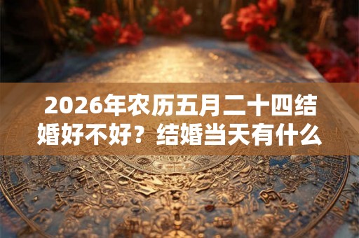 2026年农历五月二十四结婚好不好？结婚当天有什么禁忌？