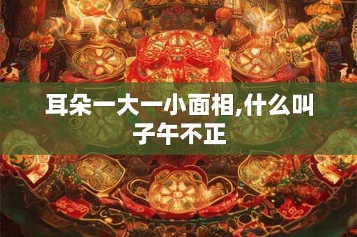 耳朵一大一小面相,什么叫子午不正 耳朵一大一小面相,什么叫子午不正