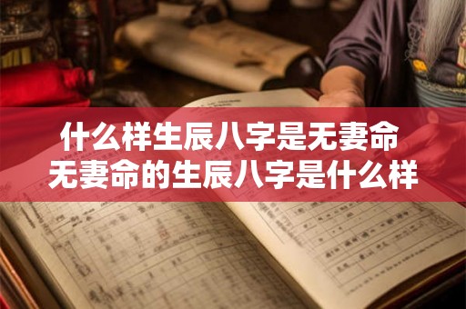 什么样生辰八字是无妻命 无妻命的生辰八字是什么样的