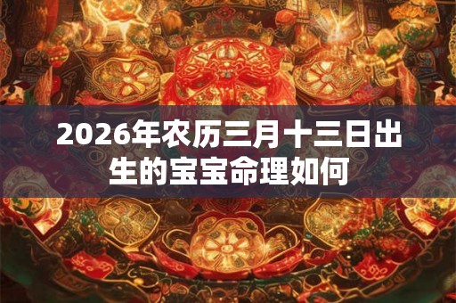 2026年农历三月十三日出生的宝宝命理如何