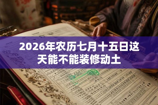 2026年农历七月十五日这天能不能装修动土