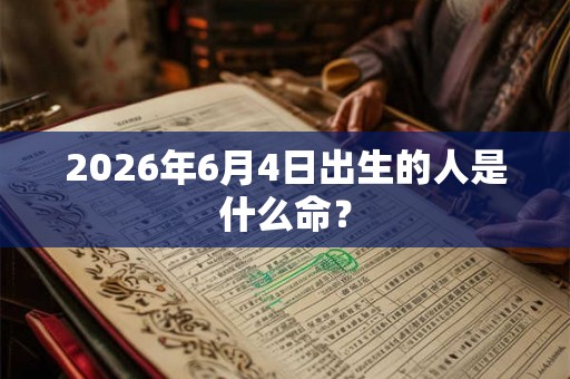 2026年6月4日出生的人是什么命? 2026年6月4日出生的人是什么命?