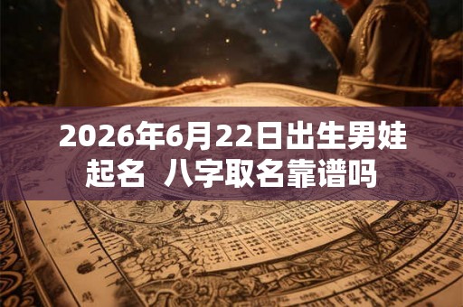 2026年6月22日出生男娃起名  八字取名靠谱吗