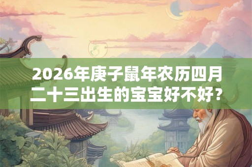 2026年庚子鼠年农历四月二十三出生的宝宝好不好？