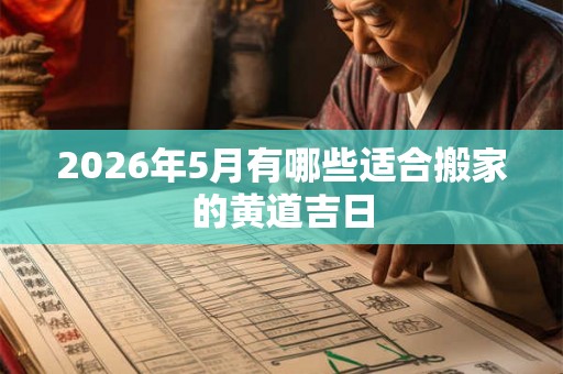 2026年5月有哪些适合搬家的黄道吉日 2026年5月有哪些适合搬家的黄道吉日