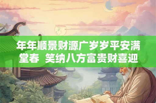 年年顺景财源广岁岁平安满堂春  笑纳八方富贵财喜迎四季平安福