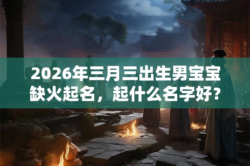 2026年三月三出生男宝宝缺火起名，起什么名字好？