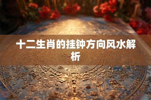 十二生肖的挂钟方向风水解析