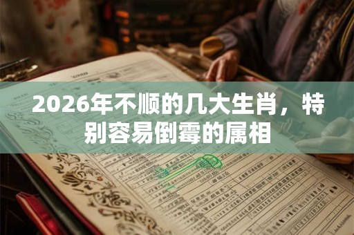 2026年不顺的几大生肖，特别容易倒霉的属相
