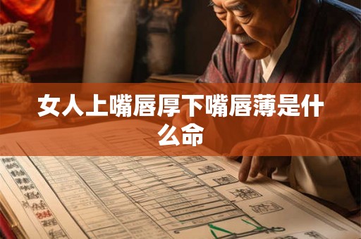 女人上嘴唇厚下嘴唇薄是什么命