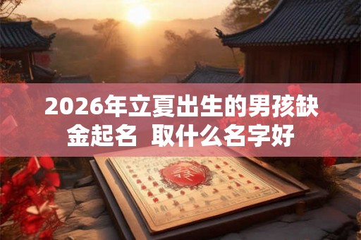 2026年立夏出生的男孩缺金起名  取什么名字好