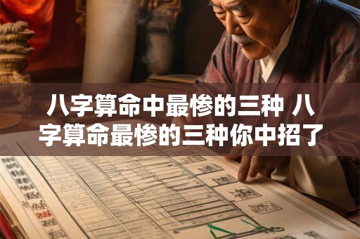 八字算命中最惨的三种 八字算命最惨的三种你中招了吗