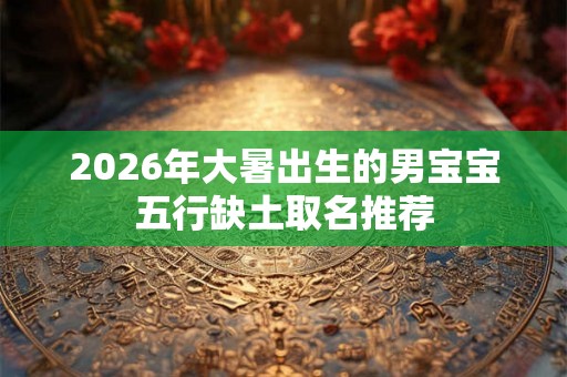 2026年大暑出生的男宝宝五行缺土取名推荐 2026年大暑出生的男宝宝五行缺土取名推荐