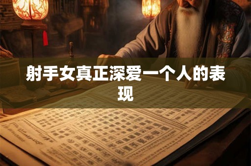 射手女真正深爱一个人的表现