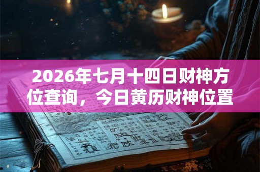 2026年七月十四日财神方位查询，今日黄历财神位置详解