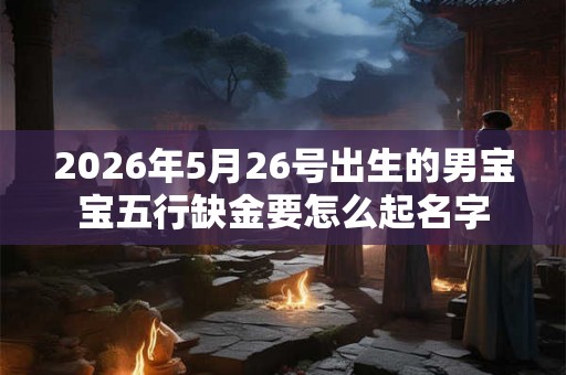 2026年5月26号出生的男宝宝五行缺金要怎么起名字
