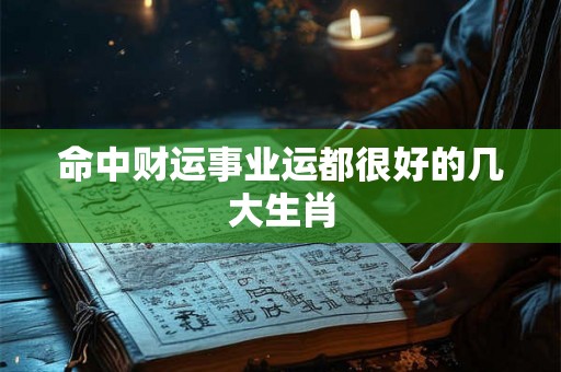 命中财运事业运都很好的几大生肖