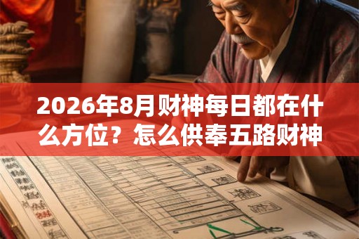 2026年8月财神每日都在什么方位？怎么供奉五路财神？