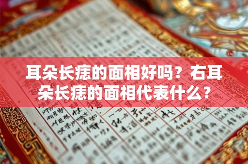 耳朵长痣的面相好吗？右耳朵长痣的面相代表什么？