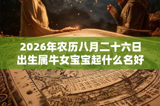 2026年农历八月二十六日出生属牛女宝宝起什么名好