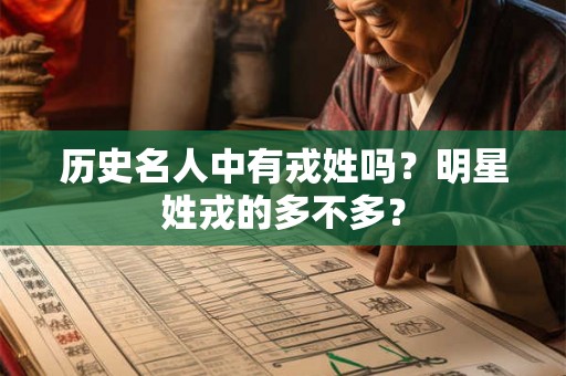 历史名人中有戎姓吗？明星姓戎的多不多？