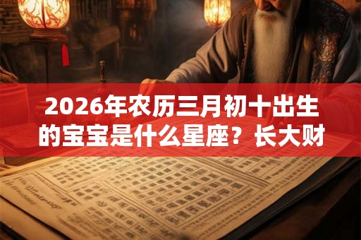 2026年农历三月初十出生的宝宝是什么星座?长大财运好吗? 2026年农历三月初十出生的宝宝是什么星座?长大财运好吗?