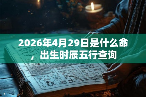 2026年4月29日是什么命,出生时辰五行查询 2026年4月29日是什么命,出生时辰五行查询