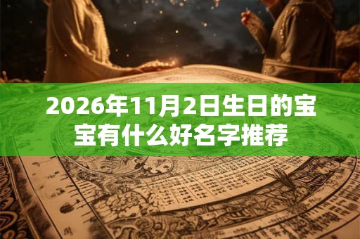 2026年11月2日生日的宝宝有什么好名字推荐