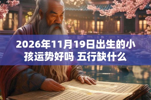 2026年11月19日出生的小孩运势好吗 五行缺什么 2026年11月19日出生的小孩运势好吗 五行缺什么