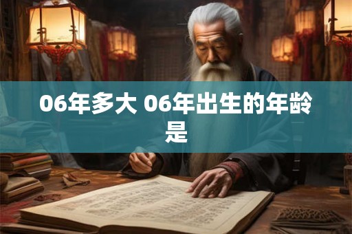 06年多大 06年出生的年龄是 06年多大 06年出生的年龄是
